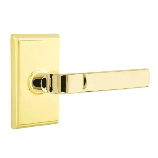 Emtek Aston Lever with Rectangular Rose by Emtek