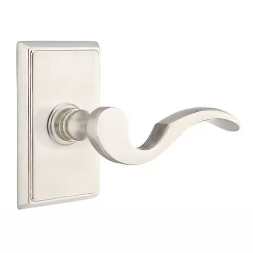 Emtek Cortina Door Lever with Rectangular Rose by Emtek