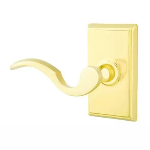 Emtek Cortina Door Lever with Rectangular Rose by Emtek