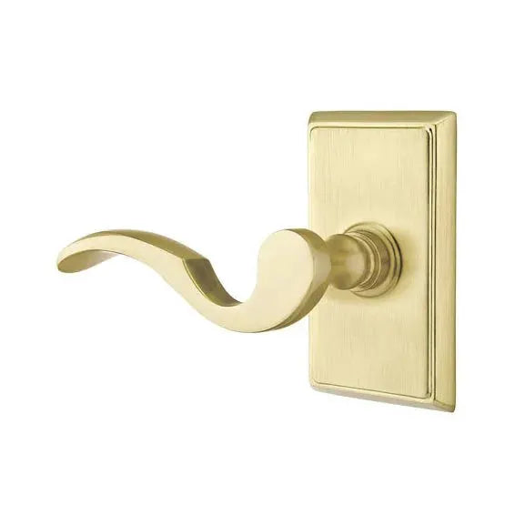 Emtek Cortina Door Lever with Rectangular Rose by Emtek