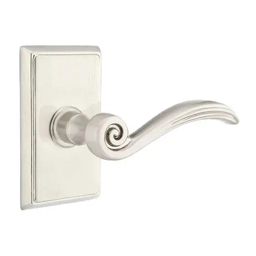 Emtek Elan Lever with Rectangular Rose by Emtek