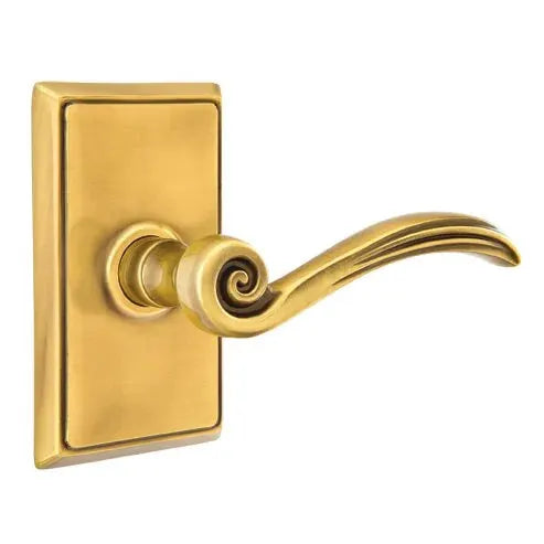 Emtek Elan Lever with Rectangular Rose by Emtek