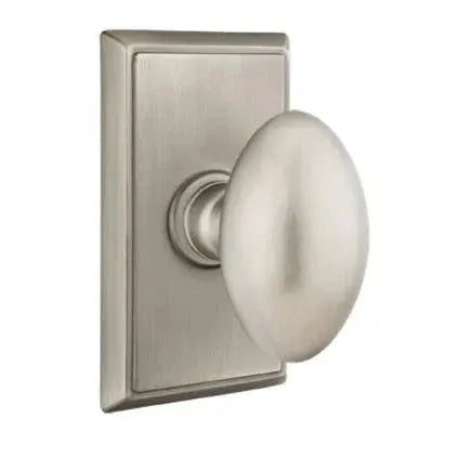 Emtek Egg Door Knob with Rectangular Rose by Emtek