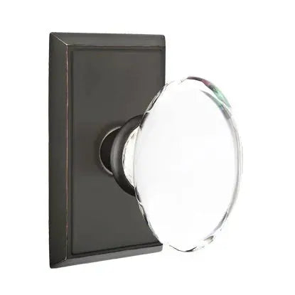Emtek Hampton Door Knob with Rectangular Rose by Emtek