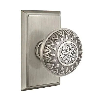 Emtek Lancaster Knob with Rectangular Rose by Emtek