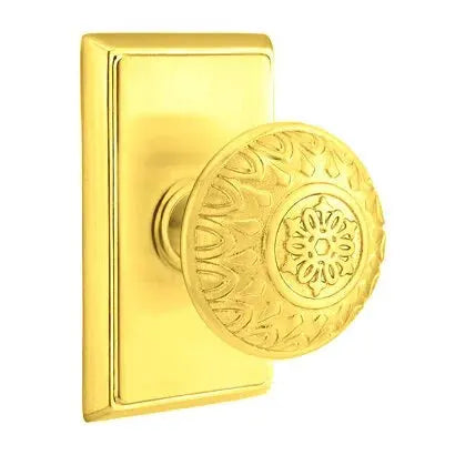 Emtek Lancaster Knob with Rectangular Rose by Emtek