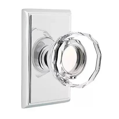 Emtek Lowell Door Knob with Rectangular Rose by Emtek