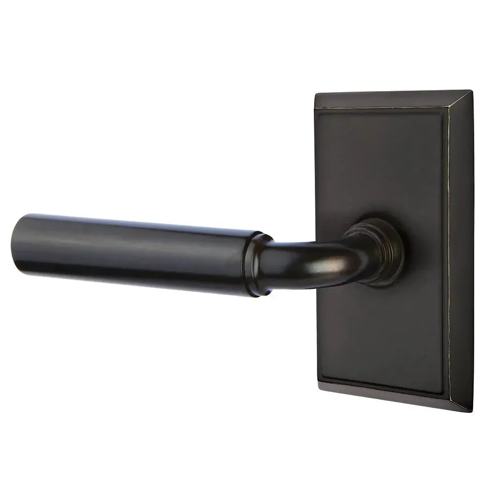 Emtek Manning Door Lever with Rectangular Rose by Emtek