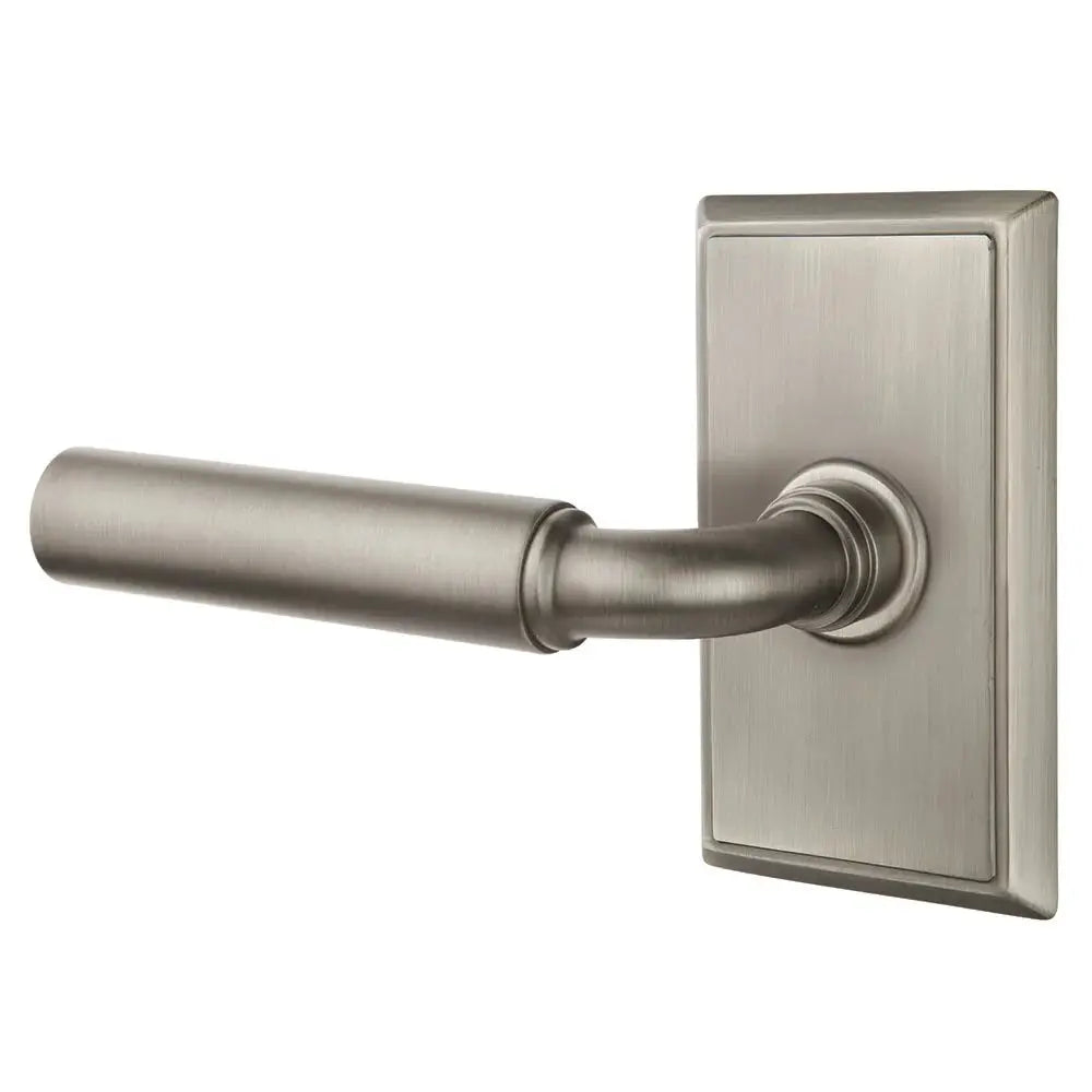 Emtek Manning Door Lever with Rectangular Rose by Emtek
