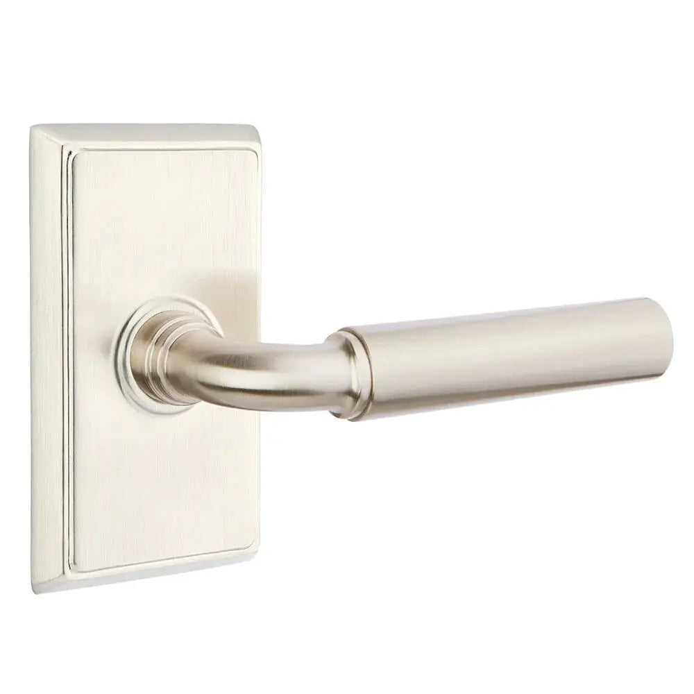 Emtek Manning Door Lever with Rectangular Rose by Emtek