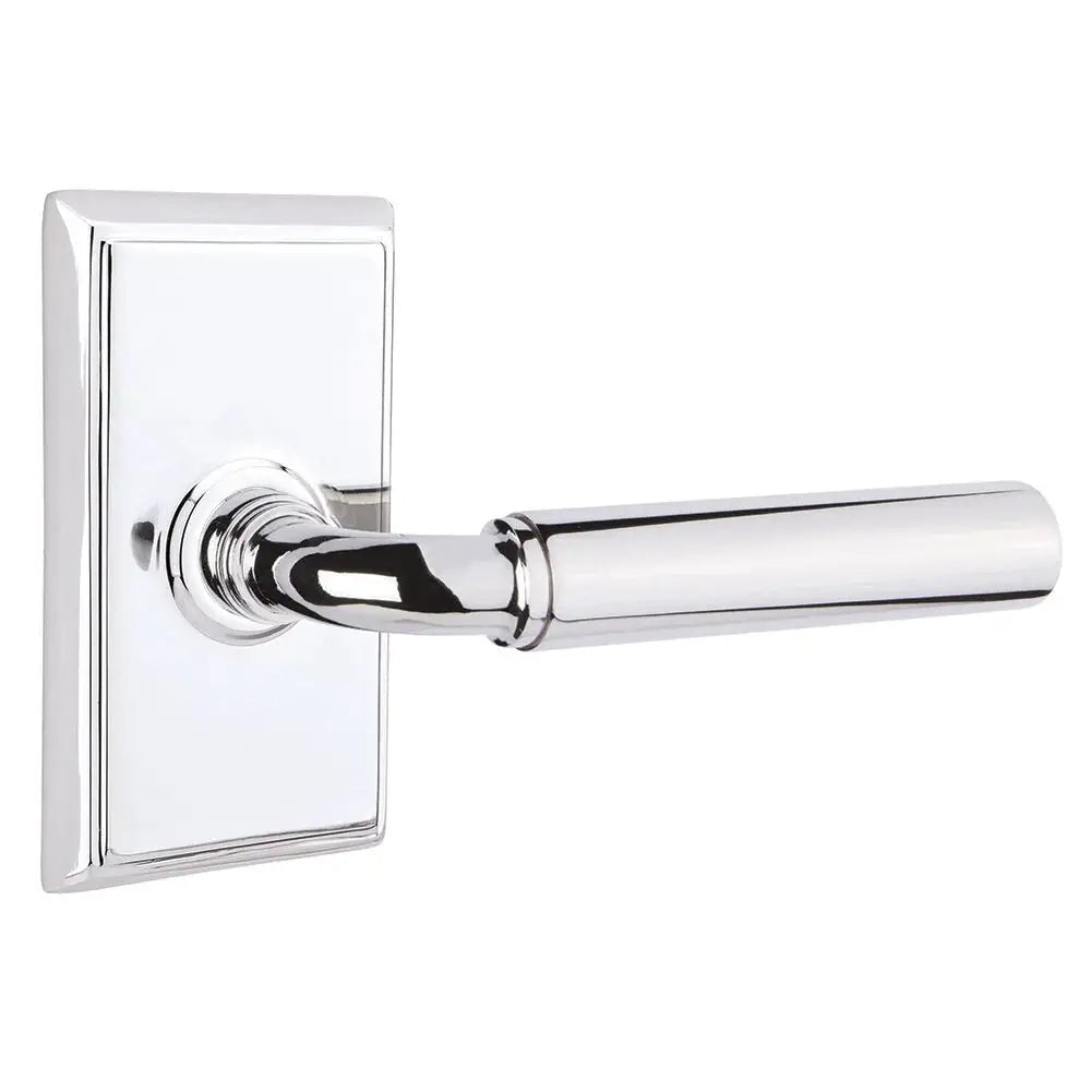 Emtek Manning Door Lever with Rectangular Rose by Emtek