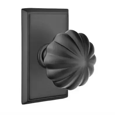 Emtek Melon Door Knob with Rectangular Rose by Emtek