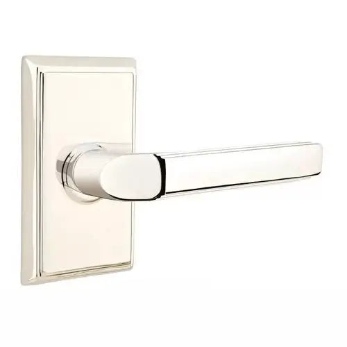 Emtek Milano Door Lever with Rectangular Rose by Emtek