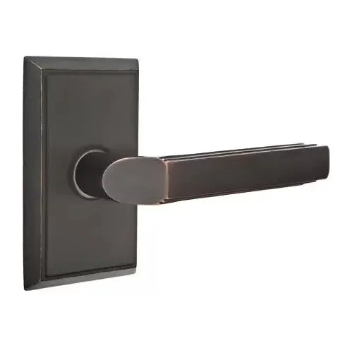 Emtek Milano Door Lever with Rectangular Rose by Emtek