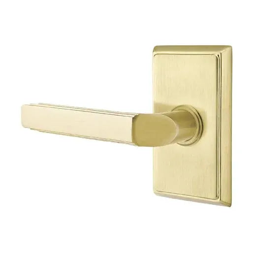 Emtek Milano Door Lever with Rectangular Rose by Emtek