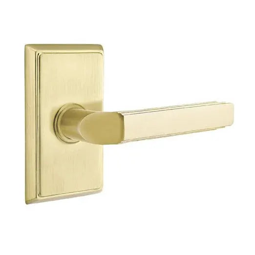 Emtek Milano Door Lever with Rectangular Rose by Emtek