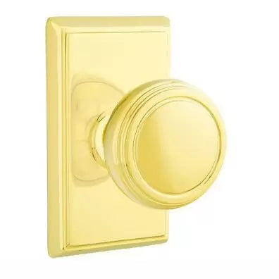 Emtek Norwich Door Knob with Rectangular Rose by Emtek