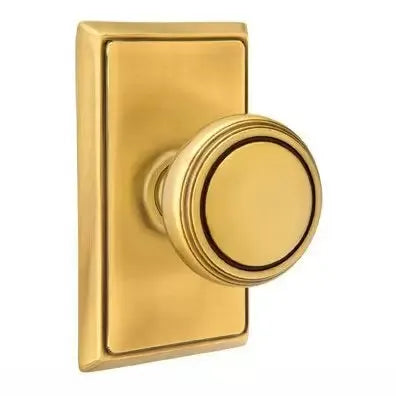Emtek Norwich Door Knob with Rectangular Rose by Emtek