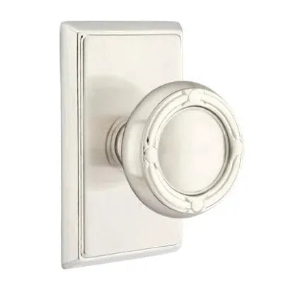 Emtek Ribbon and Reed Knob with Rectangular Rose by Emtek