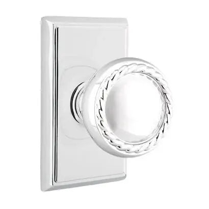 Emtek Rope Knob with Rectangular Rose by Emtek
