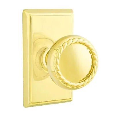 Emtek Rope Knob with Rectangular Rose by Emtek