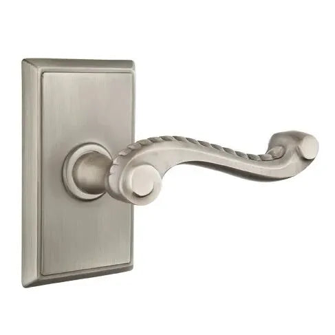 Emtek Rope Lever with Rectangular Rose by Emtek