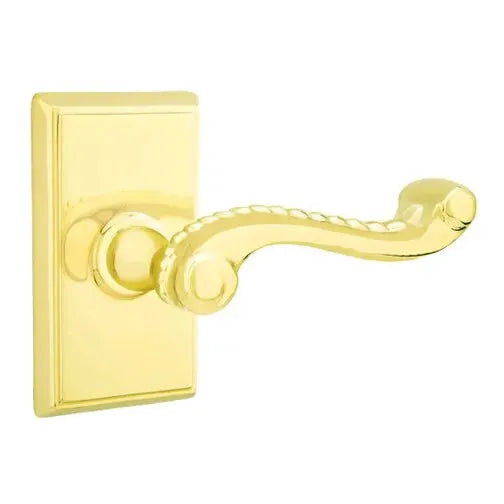 Emtek Rope Lever with Rectangular Rose by Emtek