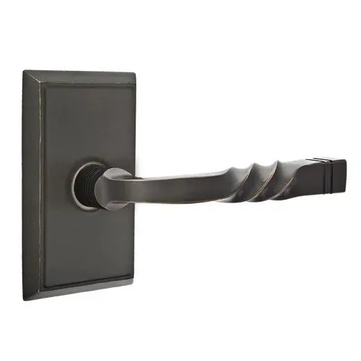 Emtek Sante Fe Lever with Rectangular Rose by Emtek