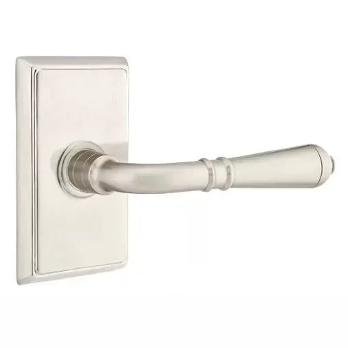Emtek Turino Door Lever with Rectangular Rose by Emtek