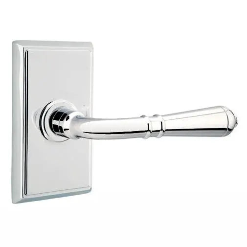 Emtek Turino Door Lever with Rectangular Rose by Emtek