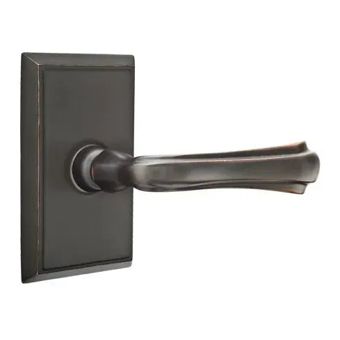 Emtek Wembley Lever with Rectangular Rose by Emtek