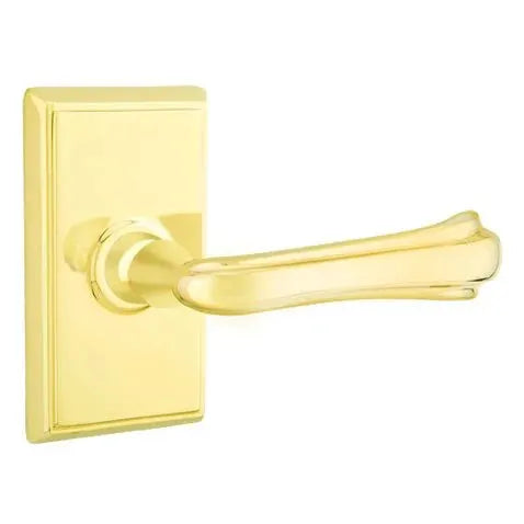 Emtek Wembley Lever with Rectangular Rose by Emtek
