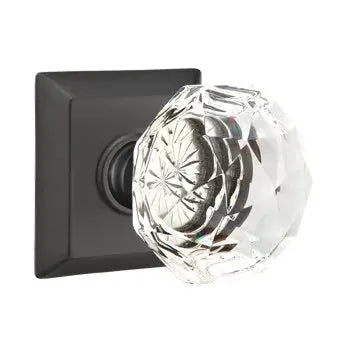 Emtek Diamond Door Knob with Quincy Rose by Emtek