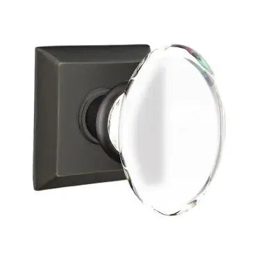 Emtek Hampton Door Knob with Quincy Rose by Emtek