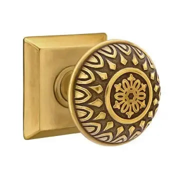 Emtek Lancaster Knob with Quincy Rose by Emtek