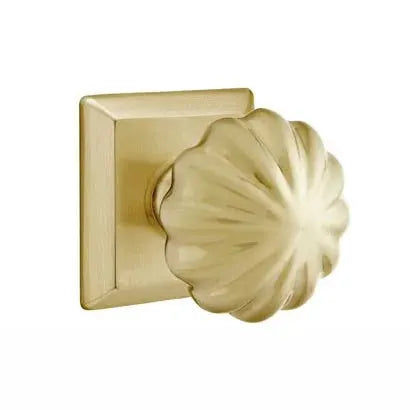 Emtek Melon Door Knob with Quincy Rose by Emtek