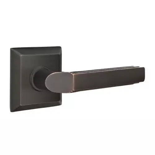 Emtek Milano Door Lever with Quincy Rose by Emtek