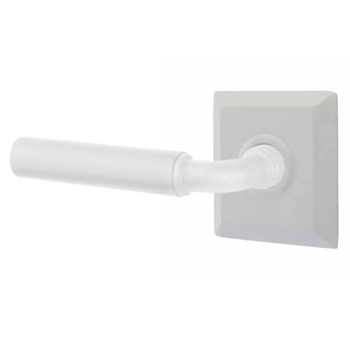 Emtek Smooth Lever with R-Bar Stem and Quincy Rose by Emtek