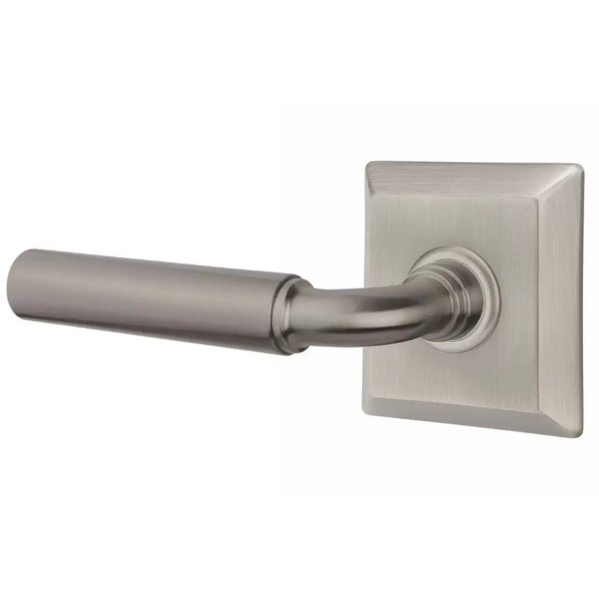 Emtek Smooth Lever with R-Bar Stem and Quincy Rose by Emtek
