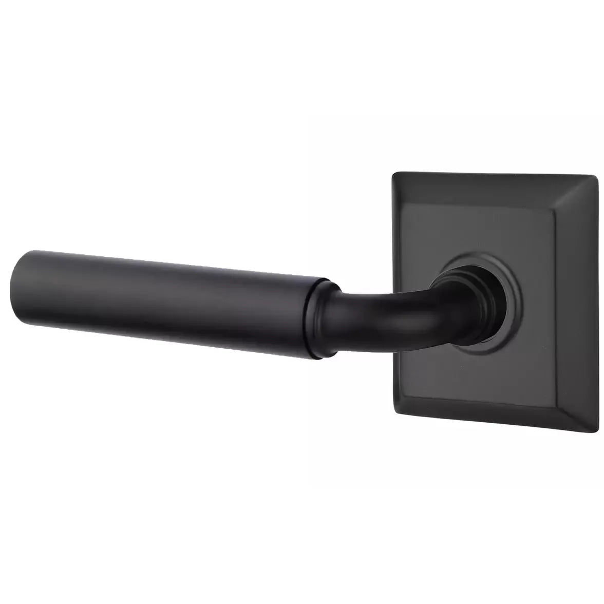Emtek Smooth Lever with R-Bar Stem and Quincy Rose by Emtek