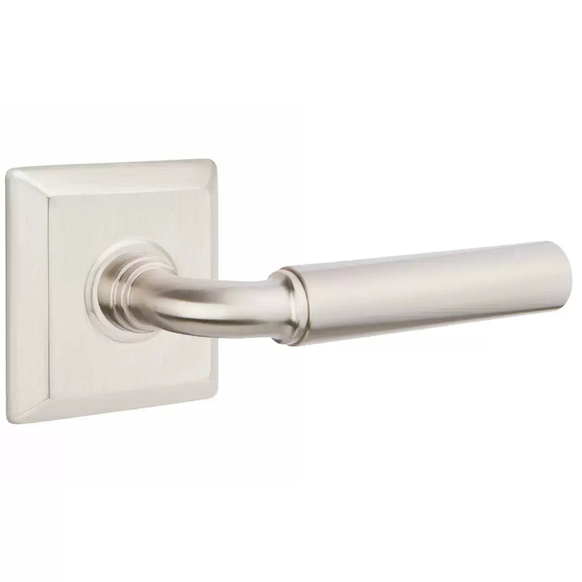 Emtek Smooth Lever with R-Bar Stem and Quincy Rose by Emtek