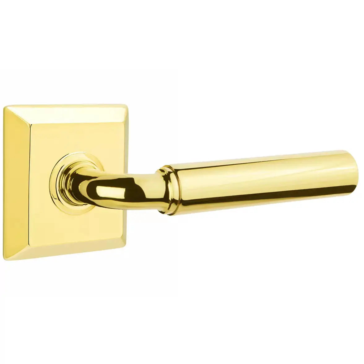 Emtek Smooth Lever with R-Bar Stem and Quincy Rose by Emtek