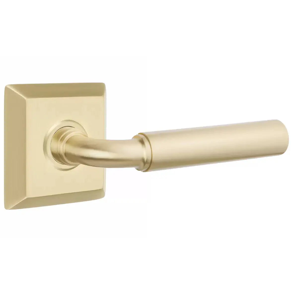 Emtek Smooth Lever with R-Bar Stem and Quincy Rose by Emtek