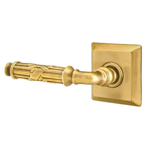 Emtek Ribbon and Reed Lever with Quincy Rose by Emtek