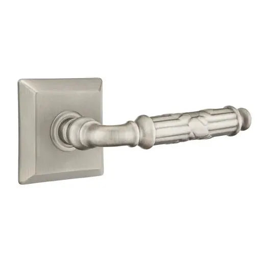 Emtek Ribbon and Reed Lever with Quincy Rose by Emtek