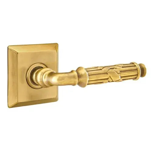 Emtek Ribbon and Reed Lever with Quincy Rose by Emtek