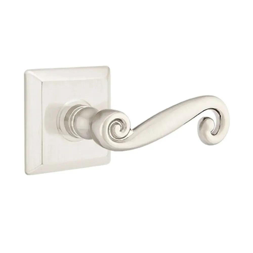 Emtek Rustic Door Lever with Quincy Rose by Emtek