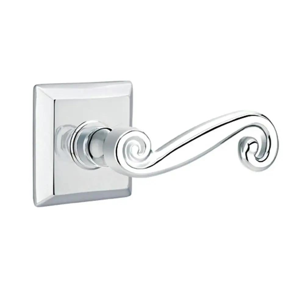 Emtek Rustic Door Lever with Quincy Rose by Emtek
