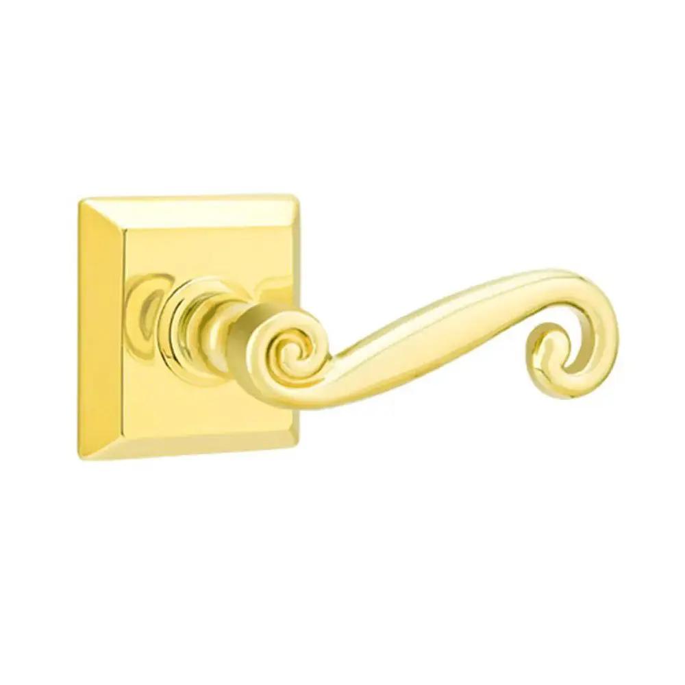 Emtek Rustic Door Lever with Quincy Rose by Emtek