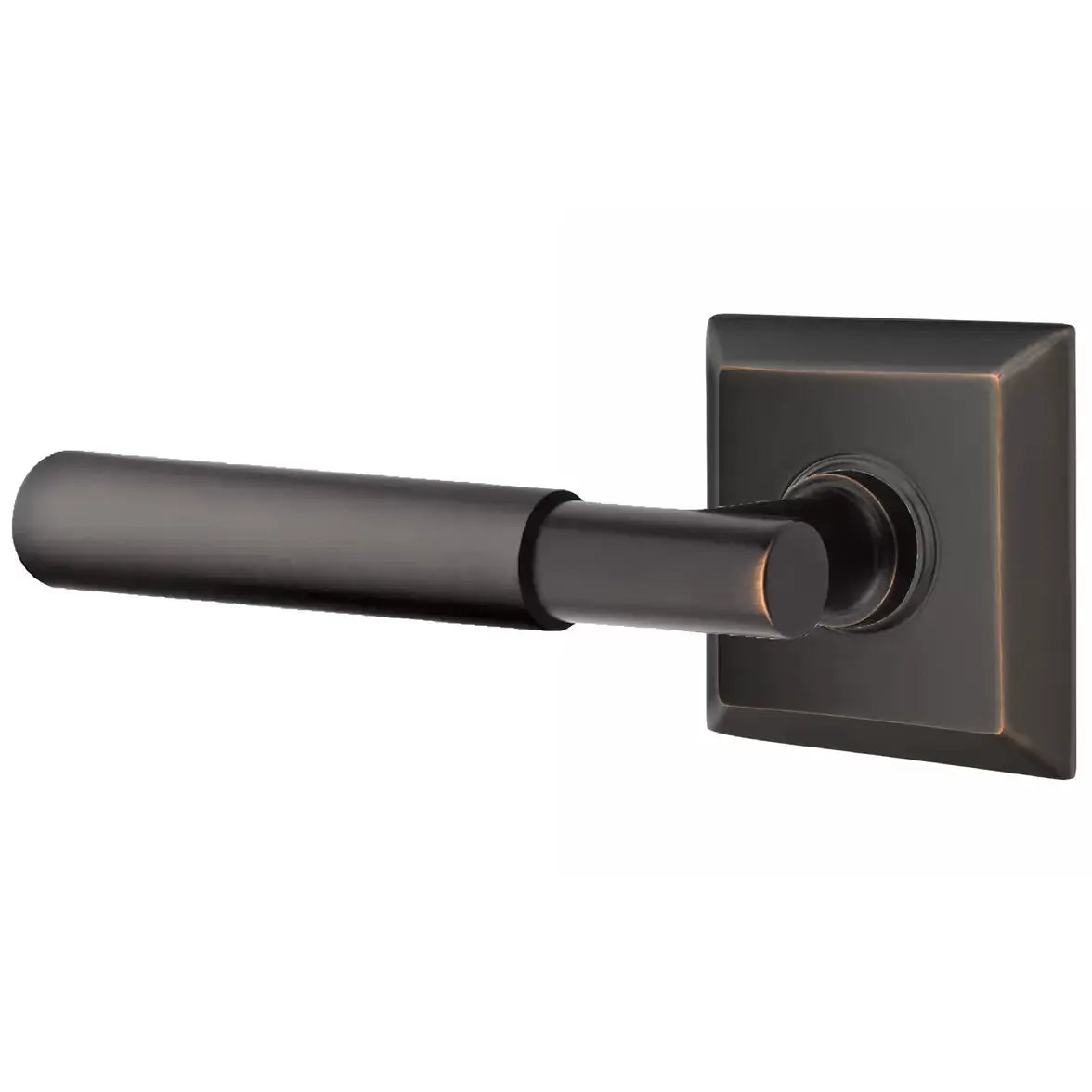 Emtek Smooth Lever with T-Bar Stem and Quincy Rose by Emtek